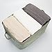 StorageWorks Storage Basket, Foldable Polyester Linen Cloth Bin Organizer, Olive, Large, 3-Pack