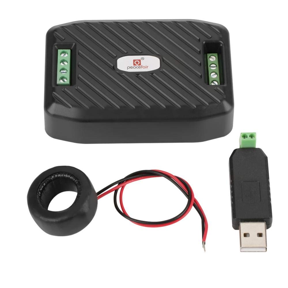PEACEFAIR Multi-function Meter, Voltage Current Power Factor Frequency Energy Tester (1*Meter+ 1*Closed type CT+ 1*USB to 485)