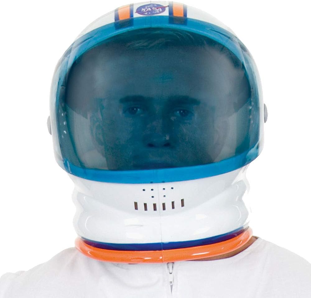 Charades Adult Astronaut Helmet Costume Accessory, white, One Size: Clothing