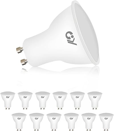 GY GU10 LED Bulbs 8W 2700K 800lm Non-dimmable 120° Pack of 12