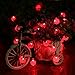 Qedertek Solar String Lights Outdoor,Bubble Globe Solar Lights 20foot 30 LED String Light Crystal Ball Lighting for Fairy Garden, Patio, Wedding, Party and Holiday Decorations(Red)