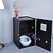 Petsfit Double-Decker Pet House Litter Box Enclosure Night Stand Painted with Non-Toxic with Latch Holding The Door