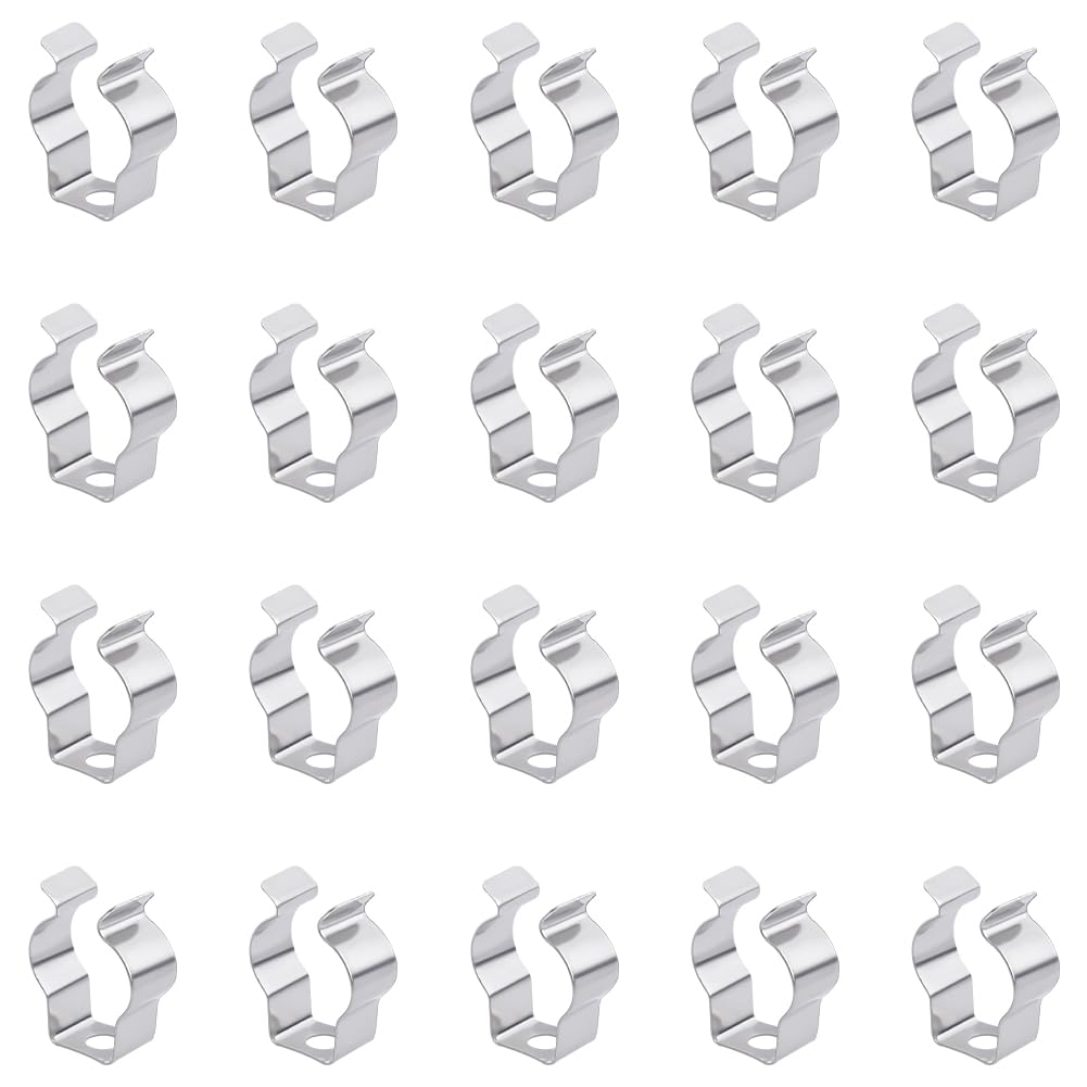 Photo 1 of UNICRAFTALE 80Pcs LED Light Base Tool Stand Clips Spring Terry Clips U Shaped Clips Holder Bracket Mounting Clips Iron Cable Clips LED Mounting Clips LED Holder Clips for LED Light Tube Light