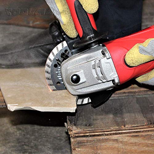 Toolman Circular Saw Blade Universal Fit 4" Diamond Masonry Turbo for Tile Marble Concrete Brick Stone works with DeWalt Makita Ryobi