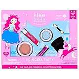 Princess Fairy - Klee Kids Natural Mineral Makeup 4 Piece Kit with Pressed Powder Compacts. Non-Toxic. Made in USA.