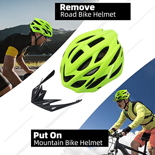 Basecamp Bike Helmet for Men Women with LED Safety Light Removable Sun