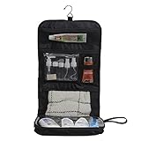 Bidafun Hanging Toiletry Bag for Women and Men Cosmetics Makeup Large Size Black