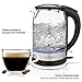 Brewberry Cordless Electric Glass Kettle 1.7l, Auto Shut-Off Feature w/Boil-Dry Protection, 1500W, For Office and Home Use