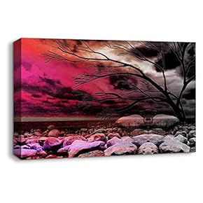 Abstract Cloud Tree Colorful Painting Artwork for Home Framed