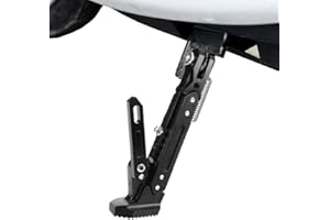 Motorcycle Kickstand Adjustable Kick Stand Universal Scooter Side Stand Tripod Holder CNC Aluminum Black