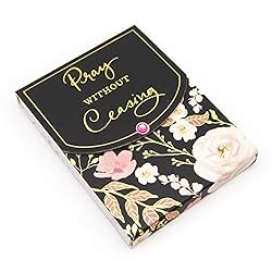 Punch Studio Faith Black Pink Floral Pocket Notepad