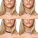 Yidarton 4Pcs Women Jean Denim Velvet Choker Necklace Punk Style Jewelery Set
