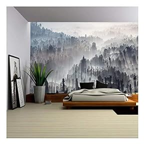 Sunrise in The Forest Near Bromo Volcano, Java Island, Indonesia - Removable Wall Mural | Self-Adhesive Large Wallpaper - 66x96 inches