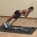 Body-Solid (GHYP345B) 45 Degree Hyperextension Bench - Adjustable Back & Abdominal Exercise Machine with Thick Support Pads for Home and Commercial Gym, Black