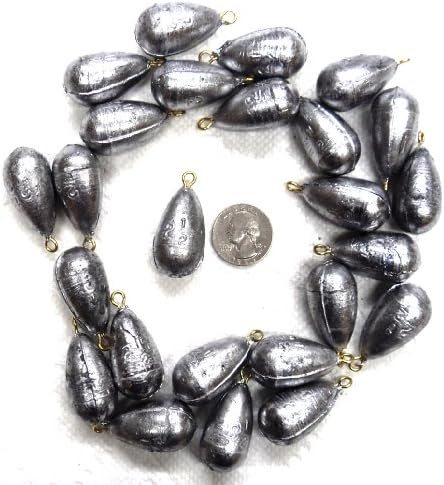 Bell Sinkers 2-1/2 oz. - 25 Pack - Made in USA - Great for Shore, Pier, Boat Fishing - #BS212-25P