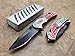 TAC Force Assisted Opening Spider WEB Design Handle Rescue Tactical Black Stainless Steel Blade for Hunting Camping Outdoor - Gray/red