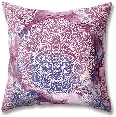 Hengjiang Soft Plush Mandala Mandrake Cushion Covers Indian Hinduism Religious Style Printing 18x18/45x45cm Throw Soft Plain Pillow Cases For Home Sofa Bed Decorative