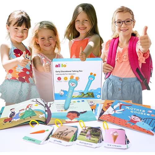 Early Educational Homeschool Preschool Reading Set, Interactive Talking Pen, Alphabet,Voice Recorder, Playing Piano,Sleep Music,Stories, recognizing Fruits, Vegetables, Animals, Colors,Games