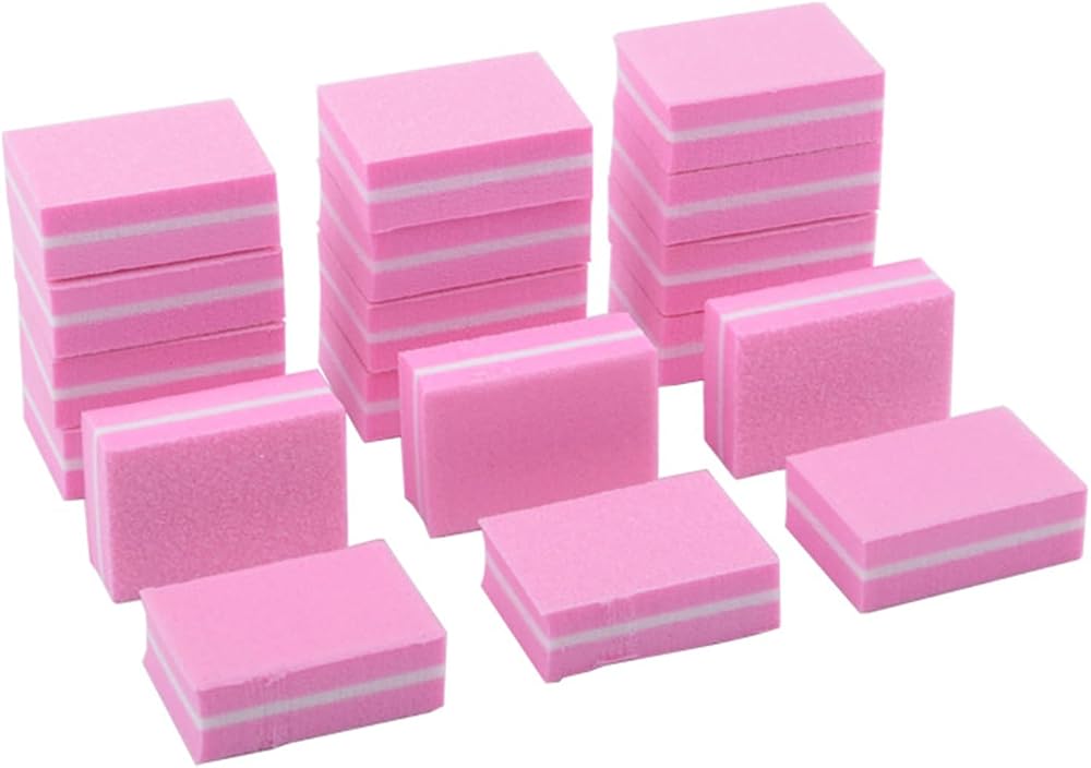 luoshaPUCY 20 Pcs Nail Buffer Blocks Professional Sanding for Gel Natural Nails
