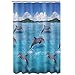 Maytex™ Splash Dolphin PEVA Vinyl Shower Curtain, Blue