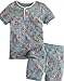 Vaenait Baby Kids Girls 2 Pieces Short sleeve Pajama Sleepwear Set Short Lacy Flower