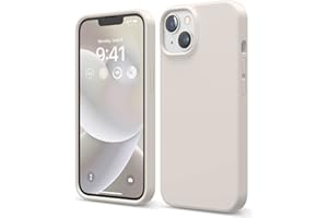 elago Compatible with iPhone 14 Case, Liquid Silicone Case, Full Body Protective Cover, Shockproof, Slim Phone Case, Anti-Scratch Soft Microfiber Lining, 6.1 inch (Stone)