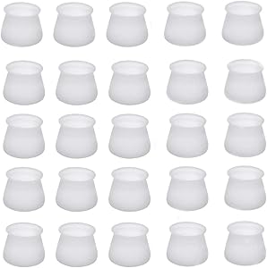 CAMTOA Furniture Silicon Protection Cover- 32PCS Furniture Leg Silicon Protection Covers, Anti-Slip Table Feet Pad Floor Protector - Foot Protection Bottom Cover Prevents Scratches and Noise …