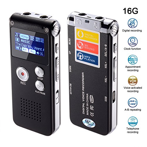 VicTal-Digital-Voice-Recorder-650HR-Rechargeable-Multifunctional-Audio-Dictaphone-MP3-Player-with-Mini-USB-Port-Built-in-Speaker-and-Dual-Microphone