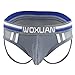 YiZYiF Men's Underwear Mesh Open Butt Briefs Jockstrap Bikinis Panty Grey Medium
