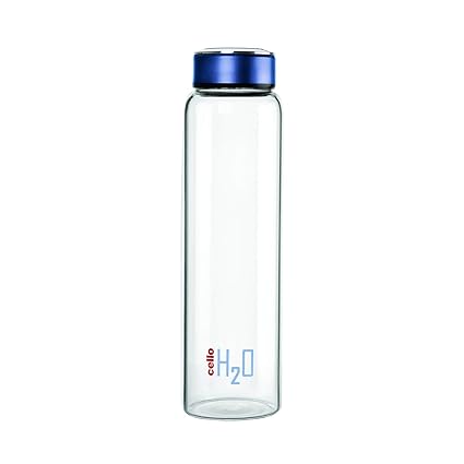 Buy Cello H2o Borosilicate Glass Water Bottle 1 Litre Multicolor Online At Low Prices In India Amazon In