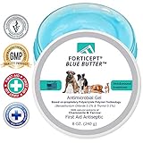 Forticept Blue Butter Antimicrobial Gel, Antiseptic Hydrogel Wound Treatment, Dogs & Cats for Hot Spots, Pyoderma, Skin Infections, Rashes, Sores, Wounds, Burns | 8 OZ