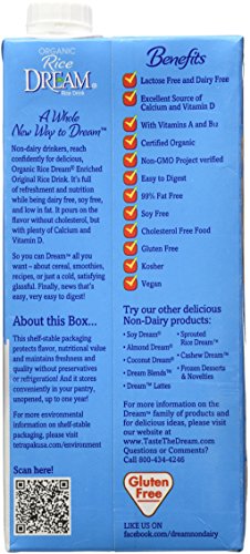 RICE DREAM Enriched Original Organic Rice Drink, 32 fl. oz. (Pack of 6)
