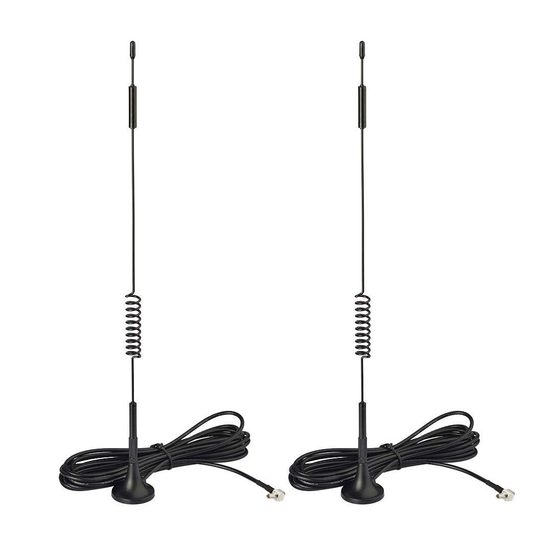 Bingfu 4G LTE Antenna TS9 7dBi MIMO External Aerial With Magnetic Base 3 Meter Extension Cable (2-Pack) Compatible with Vodafone EE O2 Three Netgear Huawei Hotspots Aircard Router USB Modem