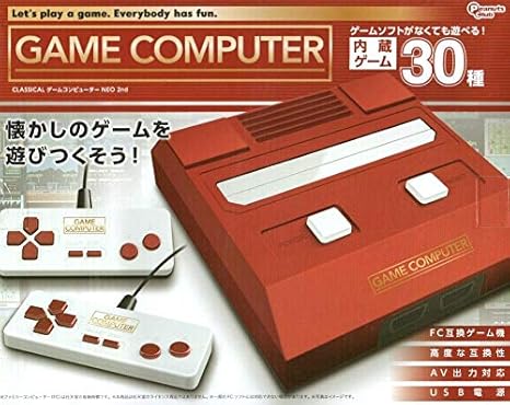 Amazon Co Jp Game Computer Neo 2nd ゲーム コンピューター ネオ セカンド Fc互換ゲーム機 ソフトがなくても遊べる 内蔵ゲーム 30種類 赤 レッド Usb電源 Av出力対応 Toys