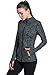 Matymats Women's Active Full-Zip Track Jacket Yoga Running Athletic Coat With Thumb Holes,Small,Heather Black