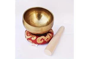 Handmade Tibetan Singing Bowl Set (3.15"/8cm) – For Yoga, Meditation, Healing & Chakra Balancing