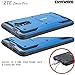 COVRWARE [Aegis Series case Compatible with ZTE ZMAX PRO/ZTE Carry, with Built-in [Screen Protector] Heavy Duty Full-Body Rugged Holster Armor Case [Belt Swivel Clip][Kickstand], Blue