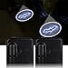 Bat Door Light Sunsbell Wireless Car Door LED Projector Light Battery Powered Courtesy Welcome Logo Shadow Ghost Light - 2pcs (Black)