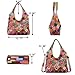 YALUXE Women's Soft Lambskin Leather Multicolor Tote Crossbody Shoulder Bag Flower-1
