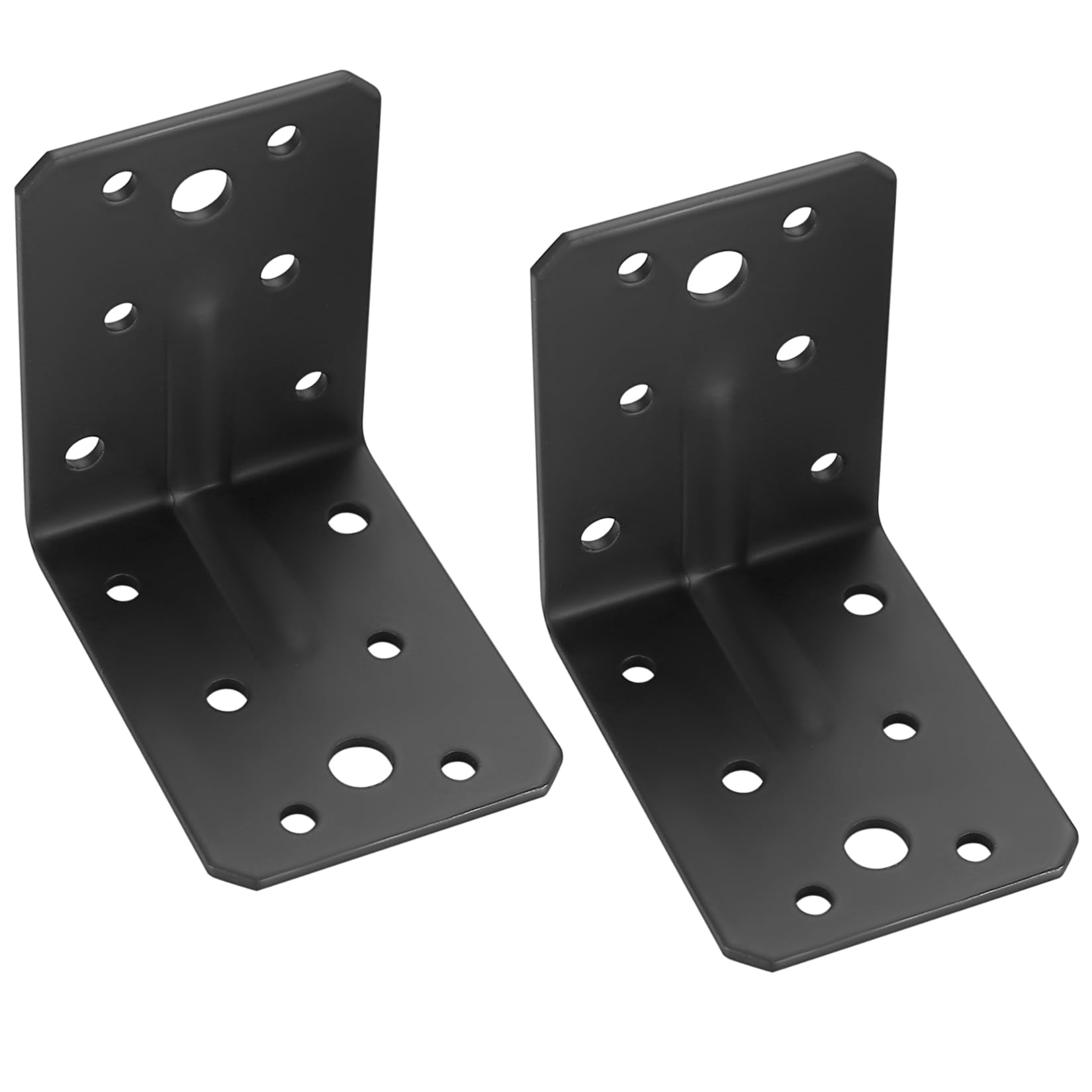 Heavy Duty Corner Brackets - 75x75 x55 mm, 90 Deg L Brackets for Wood, Metal Angle Braces