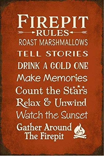 Amazon Com Voicpobo Custom Personalized Firepit Rules Aluminum