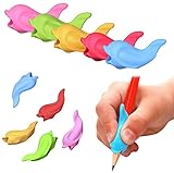 Leyaron 30 Pcs Silicone Pencil Grips Ergonomic Writing Claw Aid, Right Handed Pen Training Grip Holder for Kids, Students and Adults, Assorted Colors