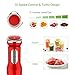 HOMIEE Hand Blender, 5-in-1 Electric Hand Blender Stick, 15-Speed Control and Turbo for Baby Food & Kitchen Use, Including Stainless Chopper, Egg Whisk, 800ML BPA-Free Beaker & Storage Bracket, Red