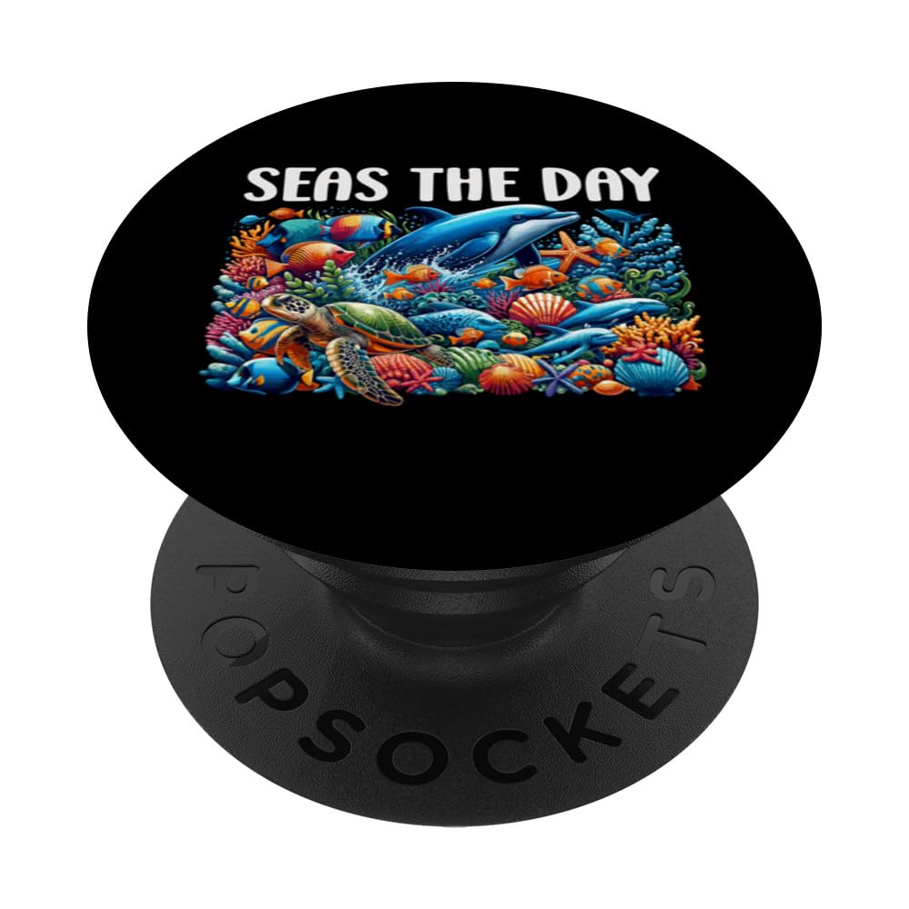 Funny Marine Biologist Ocean Saver Marine Wildlife PopSockets Swappable PopGrip