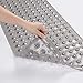 HmiL-U Non Slip Bathtub Mat | 30% Extra Long Bath Mat for tub | Shower Mat |with 200 Suction Cups 16in x 40 in (Clear Grey)