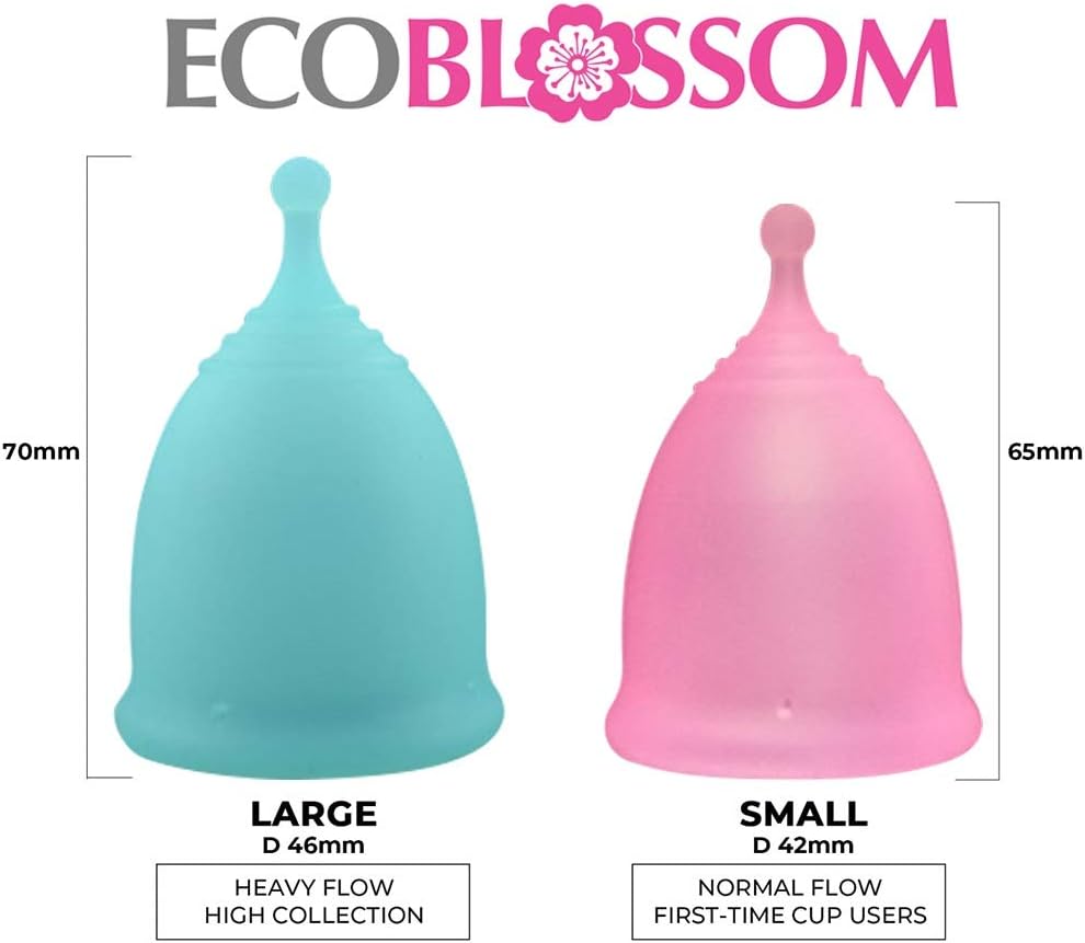 EcoBlossom Menstrual Cup - Set of 2 Reusable Period Cups - Complementary Carry Bag: Health & Personal Care