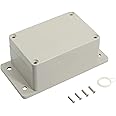 Awclub Waterproof Dustproof IP65 ABS Plastic Junction Box Universal Electric Project Enclosure Pale Gray and Fixed Ear 3.9"x2.67"x1.96"(100mm x 68mm x 50mm)