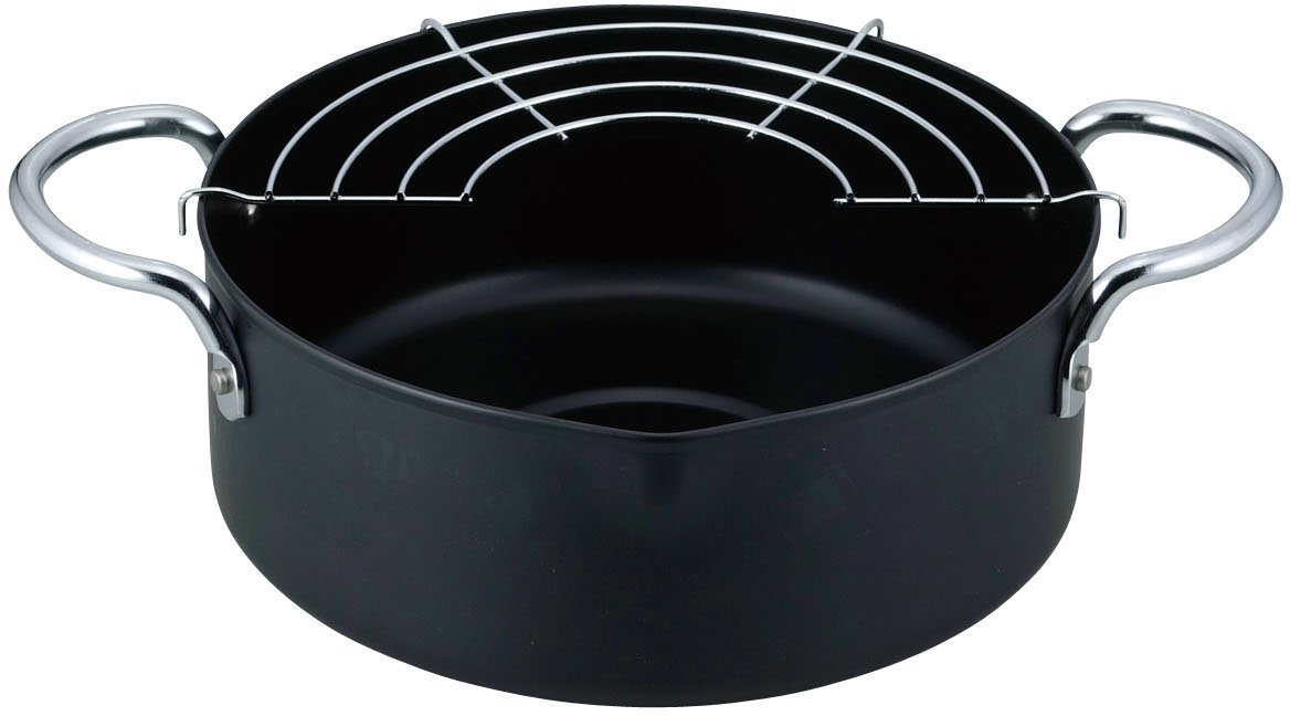 和平フレイズ 鉄 天ぷら鍋 20cm 揚げアミ付 IH対応 ガス 網 あみ 揚げ物 天ぷら 天麩羅 両手 揚げづつみ AR-7003商品画像