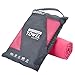 Rainleaf Microfiber Towel, 40 X 72 Inches.Rose Red.