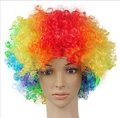 colored clown wig